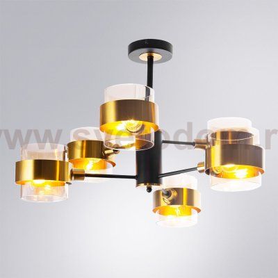 Люстры на штанге Arte Lamp A8205SP-6BK CARLO