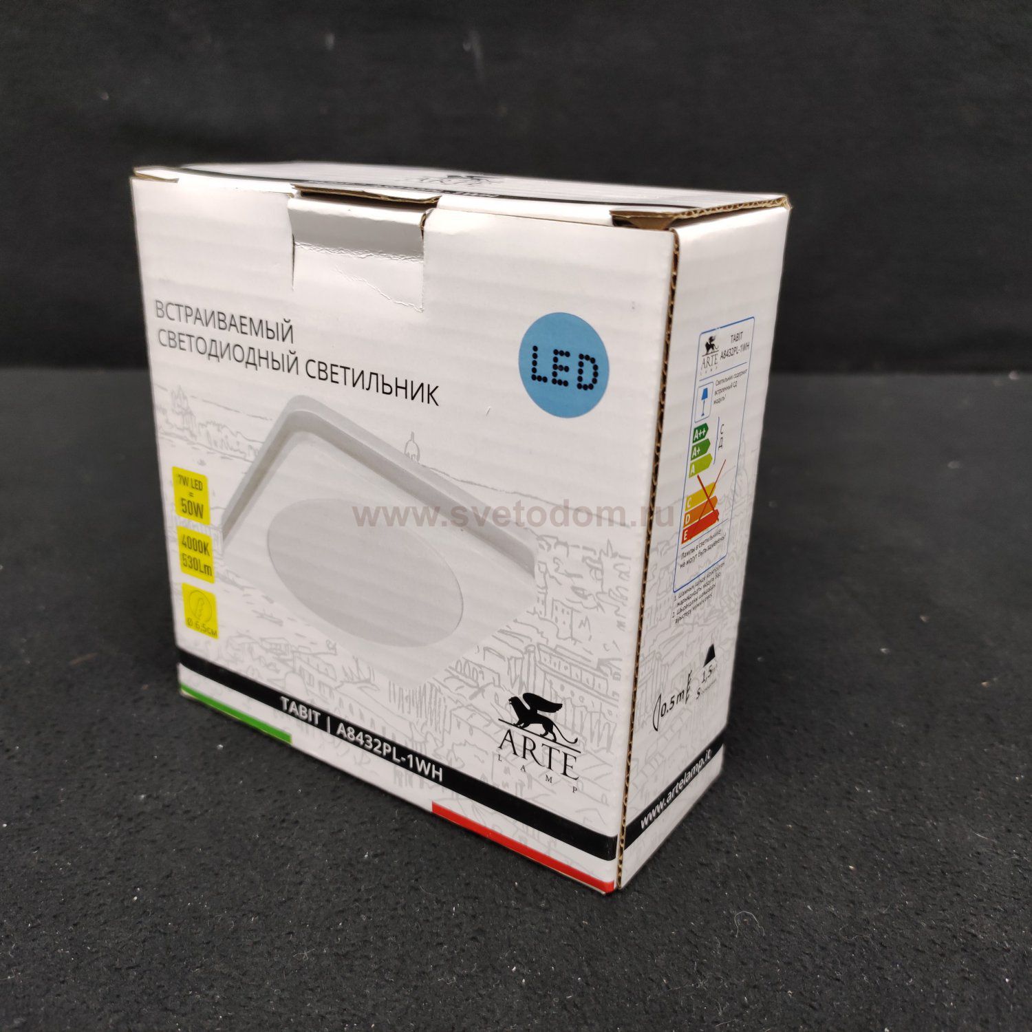 Светильник потолочный 7Вт 4К Arte lamp A8432PL-1WH TABIT