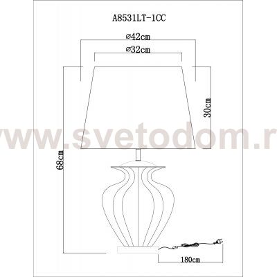 Настольная лампа Arte Lamp A8531LT-1CC SHELDON