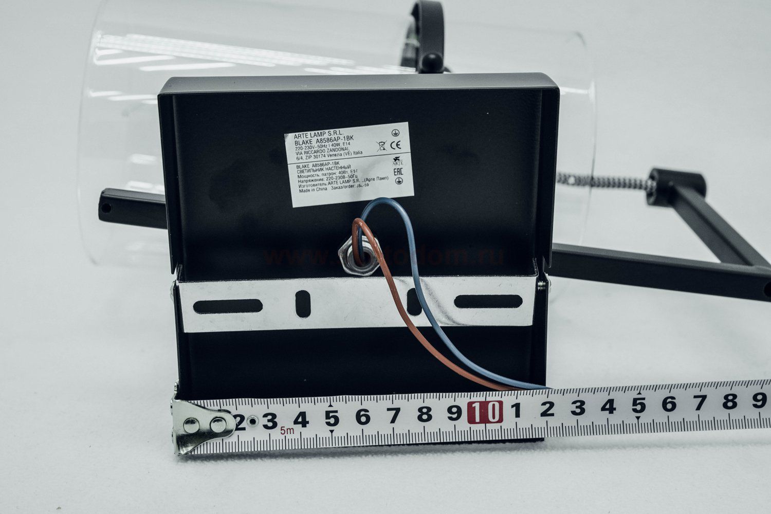 Светильник настенный бра Arte lamp A8586AP-1BK PIATTO