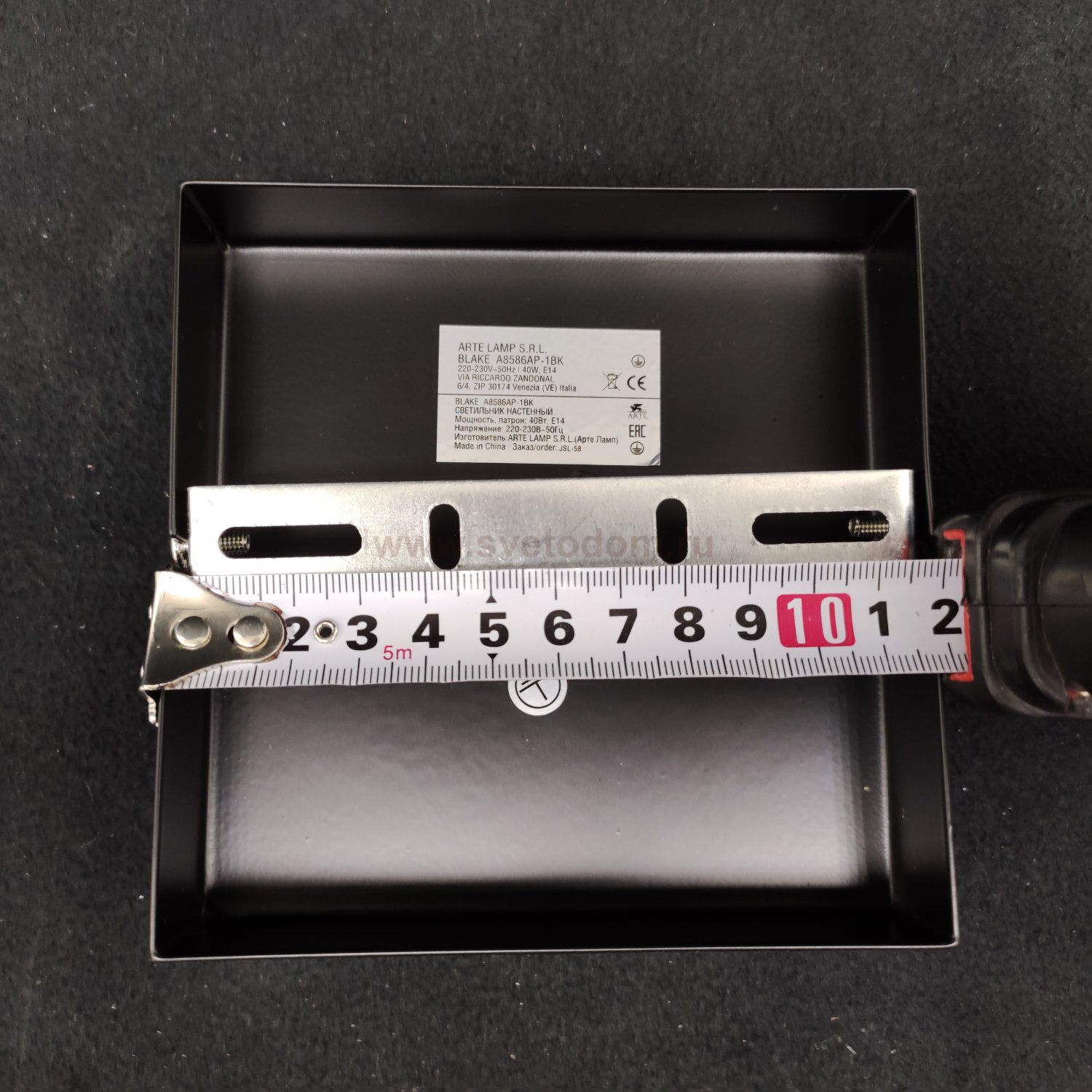 Светильник настенный бра Arte lamp A8586AP-1BK PIATTO