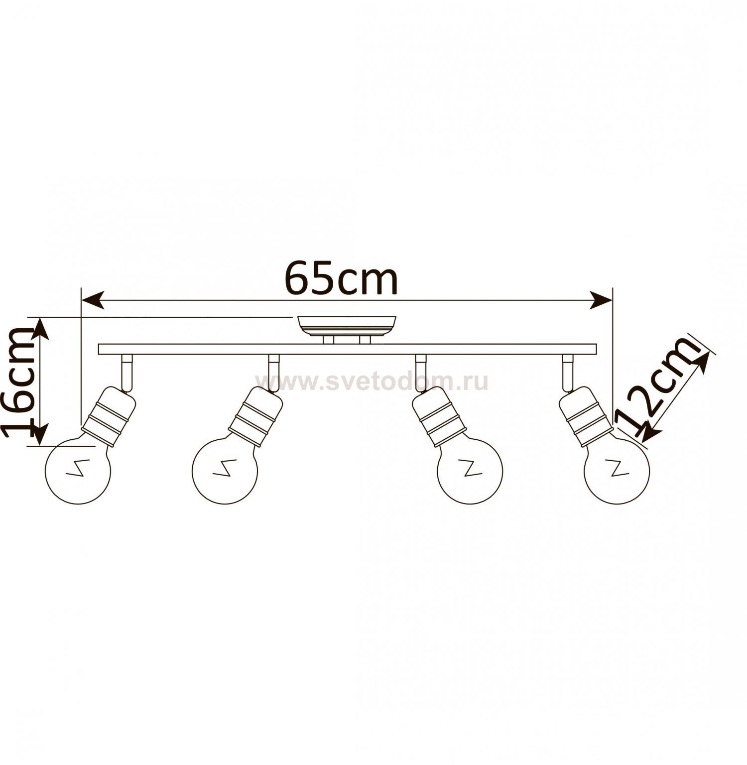 Светильник потолочный Arte lamp A9265PL-4CC Fuoco 