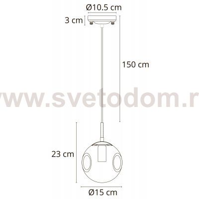 Светильник подвесной Arte lamp A9915SP-1BK TUREIS
