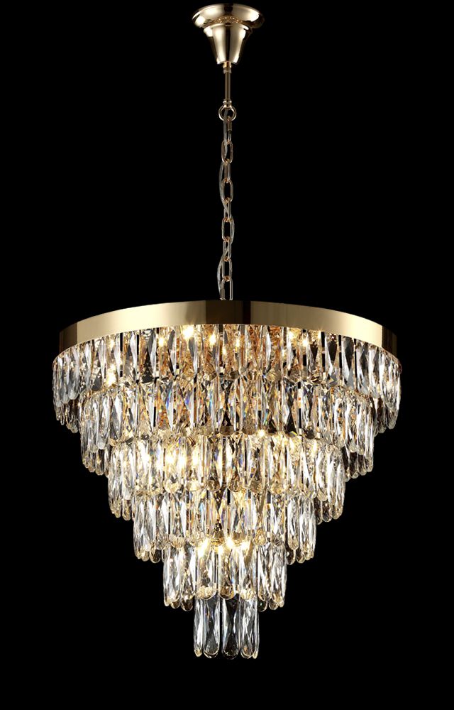Люстра Crystal Lux ABIGAIL SP-PL15 D620 GOLD/TRANSPARENT (0011/315)