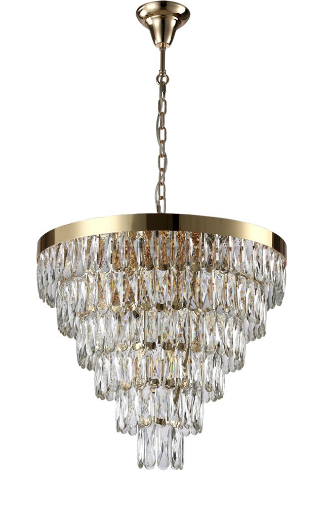 Люстра Crystal Lux ABIGAIL SP-PL15 D620 GOLD/TRANSPARENT (0011/315)