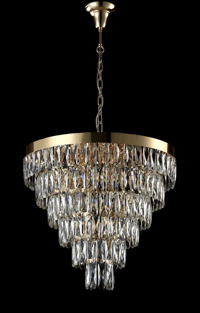 Люстра Crystal Lux ABIGAIL SP-PL15 D620 GOLD/TRANSPARENT (0011/315)