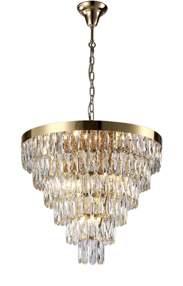 Люстра Crystal Lux ABIGAIL SP-PL15 D620 GOLD/TRANSPARENT (0011/315)