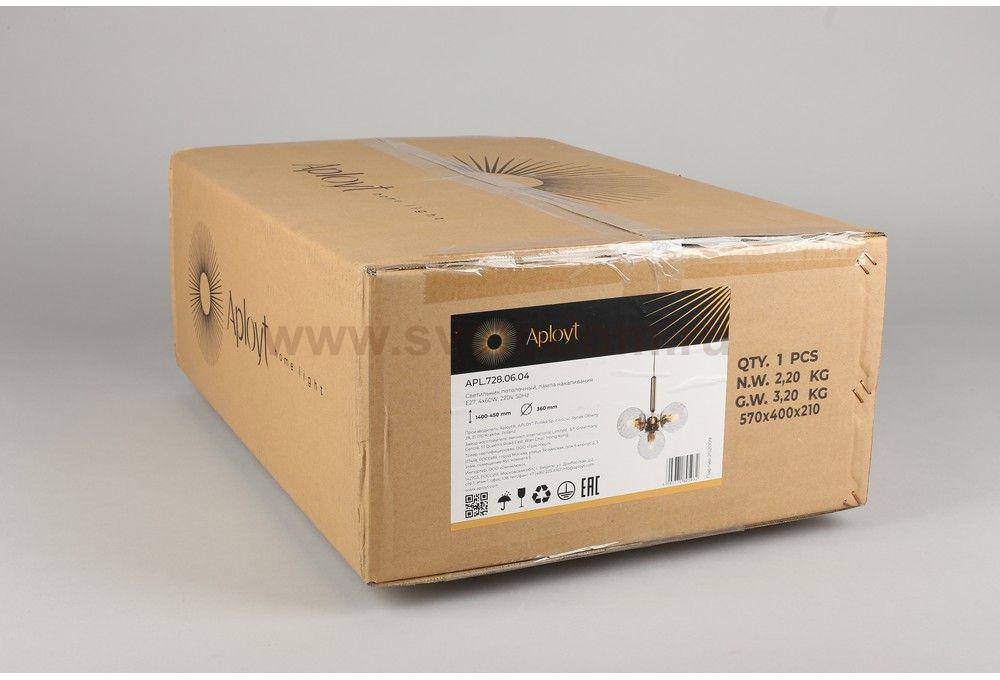 Светильник подвесной Lora Aployt APL.728.16.04