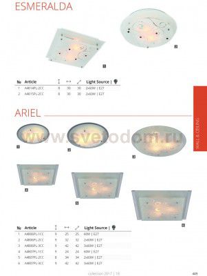 Светильник потолочный Arte lamp A4807PL-3CC ARIEL