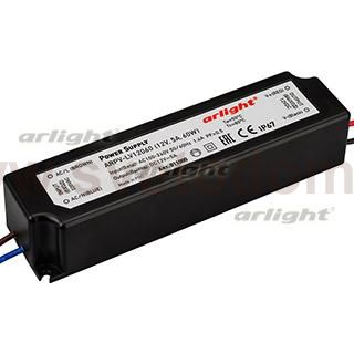 Блок питания ARPV-LV12060 (12V, 5.0A, 60W) (Arlight, IP67 Пластик, 2 года) Arlight 11000