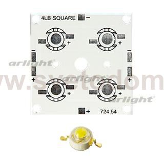 Плата 50x50-4E Emitter (4x LED, 724-54) Arlight 12513