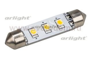 Автолампа ARL-F42-3E Warm White (10-30V, 3 LED 2835) (ANR, Открытый) Arlight 19424