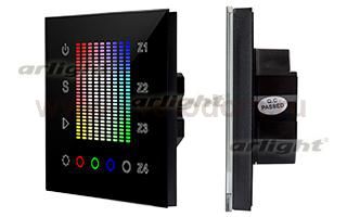 Панель Sens SR-2831AC-RF-IN Black (220V,RGB,4зоны) (Arlight, IP20 Пластик, 3 года) Arlight 20585