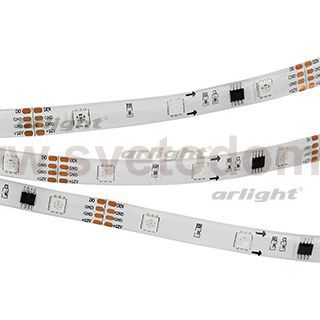 Лента SPI-5000SE-5060-30 12V Cx3 RGB-Auto (10mm, 6.5W, IP65) Arlight 022183(1)