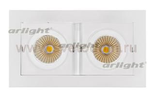 Светильник CL-KARDAN-S180x102-2x9W Warm (WH, 38 deg) Arlight 24127