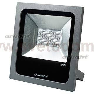 Светодиодный прожектор AR-FLAT-50W-220V Red (Grey, 120 deg) Arlight 24176