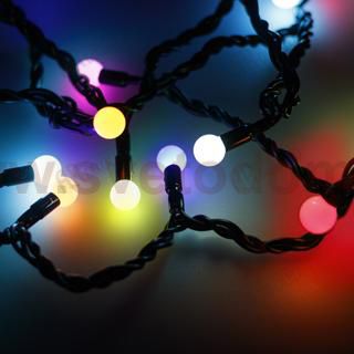 Светодиодная гирлянда ARD-BALL-CLASSIC-D13-5000-BLACK-50LED RGB (230V, 3.5W) Arlight 25567