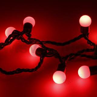 Светодиодная гирлянда ARD-BALL-CLASSIC-D17.5-10000-BLACK-100LED RED (230V, 7W) Arlight 25580