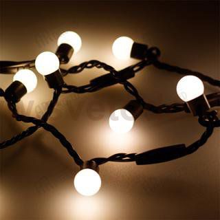 Светодиодная гирлянда ARD-BALL-CLASSIC-D17.5-20000-BLACK-200LED WARM (230V, 14W) Arlight 25591