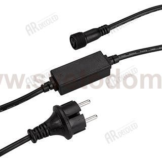 Шнур питания ARD-CLASSIC-BALL-STD-1.5M Black (230V, 1.6A) Arlight 25651
