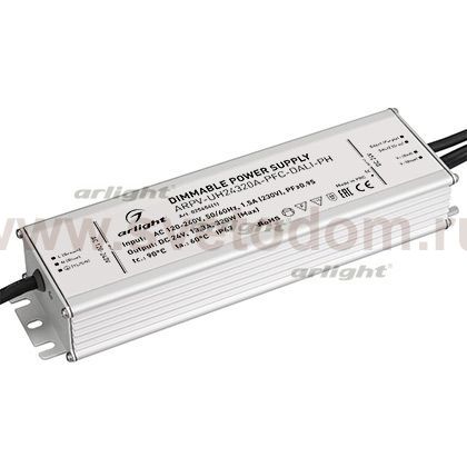 Блок питания ARPV-UH24320A-PFC-DALI-PH (24V, 13.3A, 320W) (Arlight, IP67 Металл, 7 лет) Arlight 25654(1)