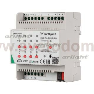 INTELLIGENT ARLIGHT Контроллер штор KNX-704-BLIND-DIN (230V, 4x6A) Arlight 25671