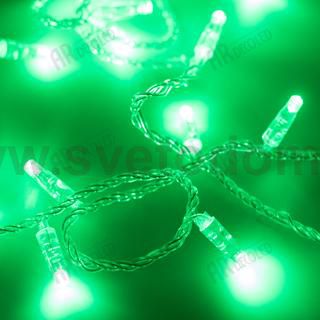 Светодиодная гирлянда ARD-STRING-CLASSIC-10000-CLEAR-100LED-FLASH GREEN (230V, 7W) (Ardecoled, IP65) Arlight 25786