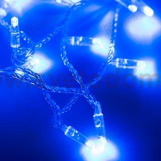 Светодиодная гирлянда ARD-STRING-CLASSIC-10000-CLEAR-100LED-FLASH BLUE (230V, 7W) Arlight 25788