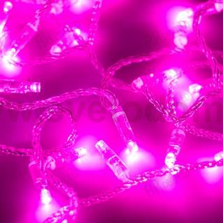 Светодиодная гирлянда ARD-STRING-CLASSIC-10000-CLEAR-100LED-FLASH PINK (230V, 7W) Arlight 25792