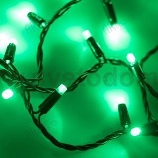 Светодиодная гирлянда ARD-STRING-CLASSIC-10000-BLACK-100LED-FLASH GREEN (230V, 7W) (Ardecoled, IP65) Arlight 25801