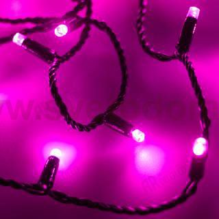 Светодиодная гирлянда ARD-STRING-CLASSIC-10000-BLACK-100LED-STD PINK (230V, 7W) Arlight 25806