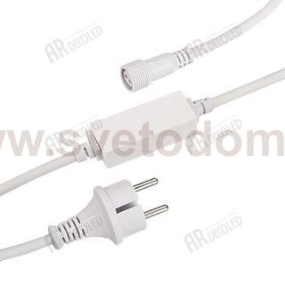 Шнур питания ARD-CLASSIC-STD-1.5M White (230V, 1.6A) Arlight 25884