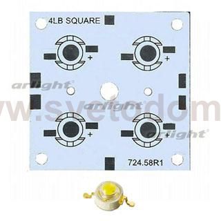 Плата 52x52-4E MONO Emitter (4x LED, 724-58) Arlight 27706