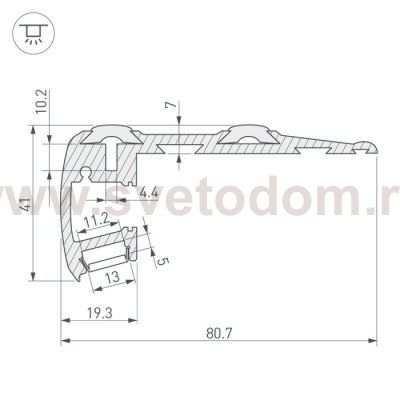 Профиль STEP-2000 ANOD Arlight 14548