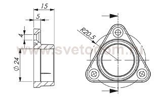 Держатель в шкаф для ALU-ROUND Arlight 15533