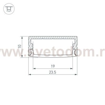 Профиль ARH-WIDE-H10-2000 ANOD Arlight 16142