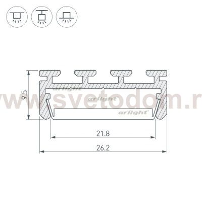 Профиль PLS-LOCK-2000 ANOD Arlight 16397