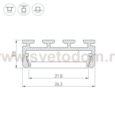 Профиль PLS-LOCK-2000 ANOD Arlight 16397