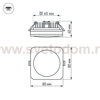 Светодиодная панель LTD-80x80SOL-5W Warm White 3000K Arlight 16962