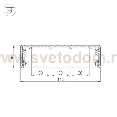 Профиль TOP-LINIA140-2000 ANOD Arlight 16988