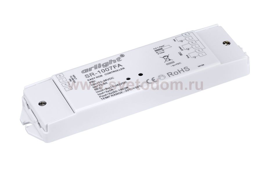 Контроллер Mini SR-1007FA (12-36V, 180-540W, 3CH) (Arlight, -) Arlight 17610