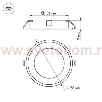 Набор KT-R-6x0.5W LED Day White 12V (круг) Arlight 18238