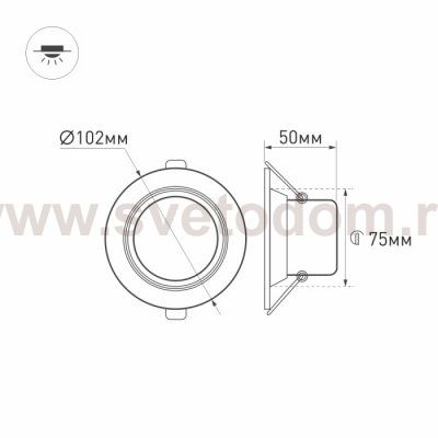Светодиодный светильник LTD-70WH 5W Warm White 120deg Arlight 18420