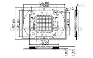 Мощный светодиод ARPL-50W-EPA-5060-PW (1750mA) Arlight 18437