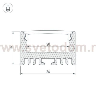 Профиль ARH-LINE-1726-2000 ANOD Arlight 18674