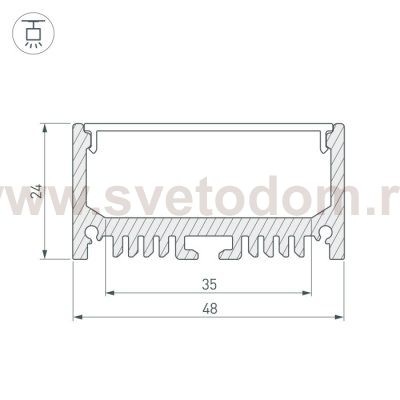 Профиль ARH-LINE-2448-2000 ANOD Arlight 18684