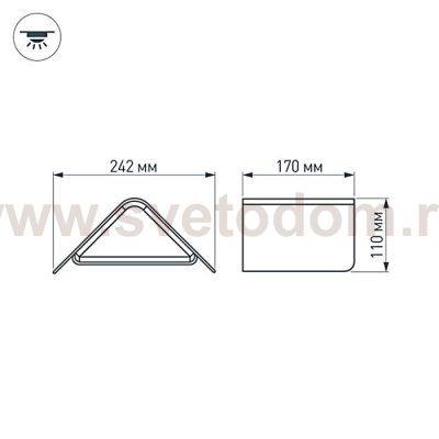 Светильник LGD-Wall-Delta-1B-12W Warm White Arlight 19779