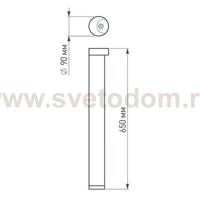 Светильник LGD-Path-Round90-H650B-7W Warm White (Arlight, IP54 Металл, 3 года) Arlight 20349