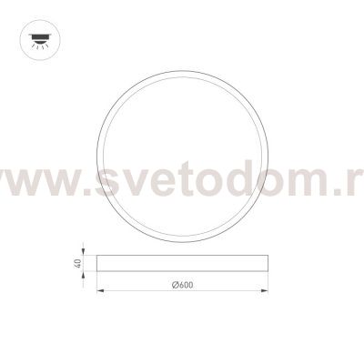 Светильник SP-R600A-48W Warm White Arlight 20524