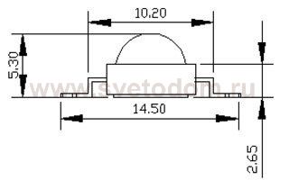 Мощный светодиод ARPL-1W-BCX2345 White Arlight 20954